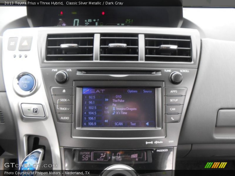Controls of 2013 Prius v Three Hybrid