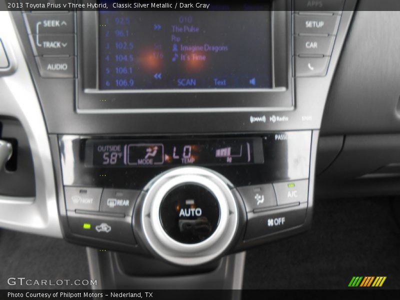 Controls of 2013 Prius v Three Hybrid