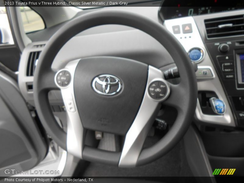 Classic Silver Metallic / Dark Gray 2013 Toyota Prius v Three Hybrid
