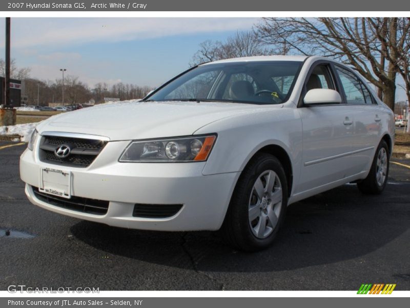 Arctic White / Gray 2007 Hyundai Sonata GLS