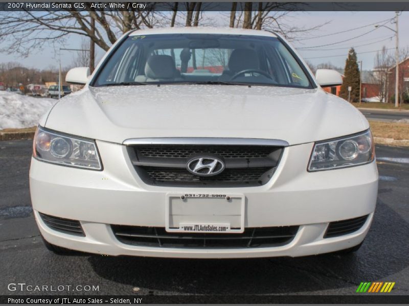 Arctic White / Gray 2007 Hyundai Sonata GLS
