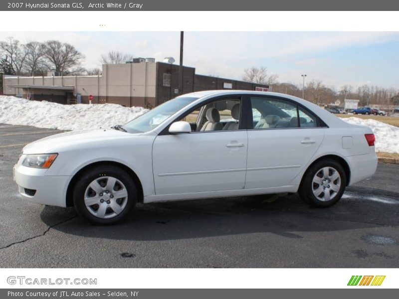 Arctic White / Gray 2007 Hyundai Sonata GLS
