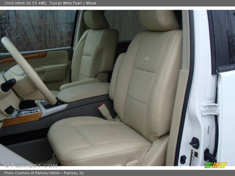 Tuscan White Pearl / Wheat 2009 Infiniti QX 56 4WD