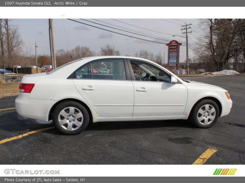 Arctic White / Gray 2007 Hyundai Sonata GLS