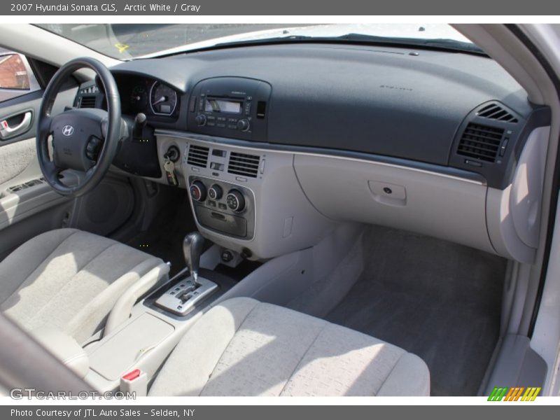 Arctic White / Gray 2007 Hyundai Sonata GLS