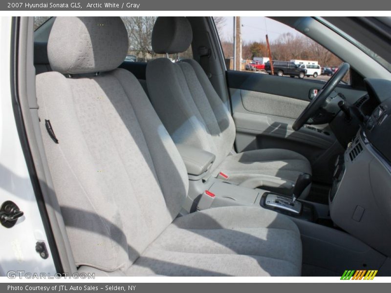 Arctic White / Gray 2007 Hyundai Sonata GLS