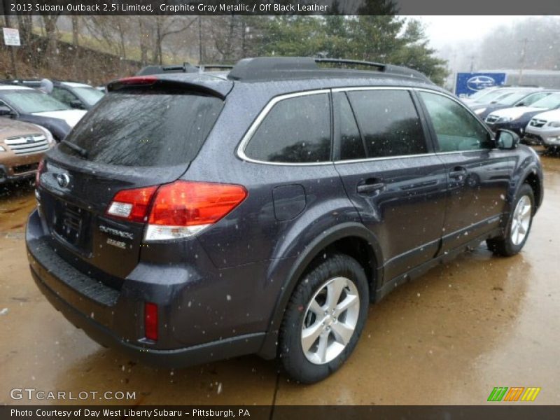 Graphite Gray Metallic / Off Black Leather 2013 Subaru Outback 2.5i Limited