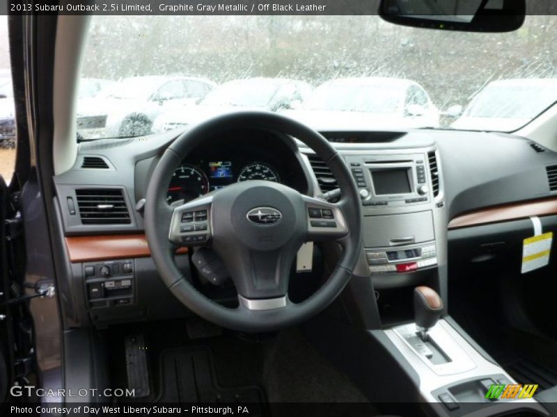 Graphite Gray Metallic / Off Black Leather 2013 Subaru Outback 2.5i Limited