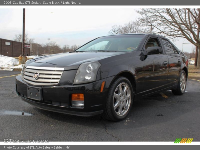 Sable Black / Light Neutral 2003 Cadillac CTS Sedan