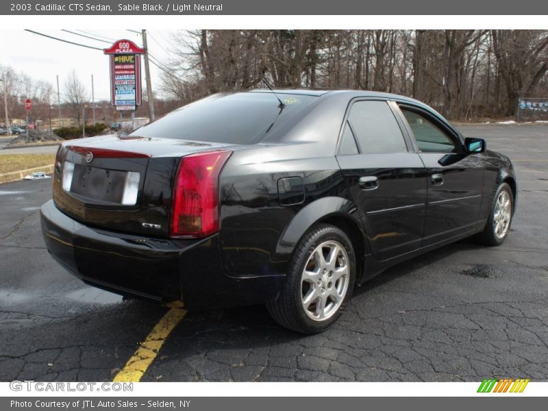 Sable Black / Light Neutral 2003 Cadillac CTS Sedan