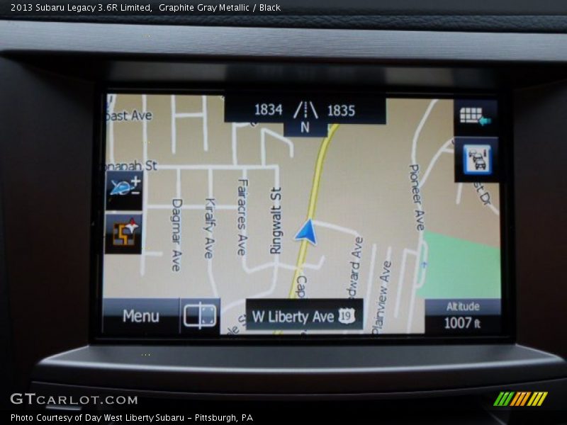 Navigation of 2013 Legacy 3.6R Limited