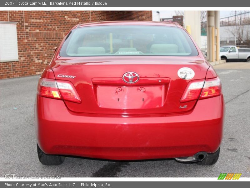 Barcelona Red Metallic / Bisque 2007 Toyota Camry LE