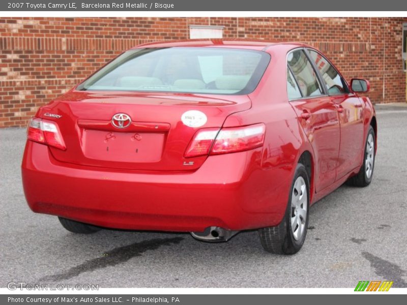 Barcelona Red Metallic / Bisque 2007 Toyota Camry LE