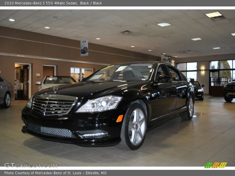 Black / Black 2010 Mercedes-Benz S 550 4Matic Sedan