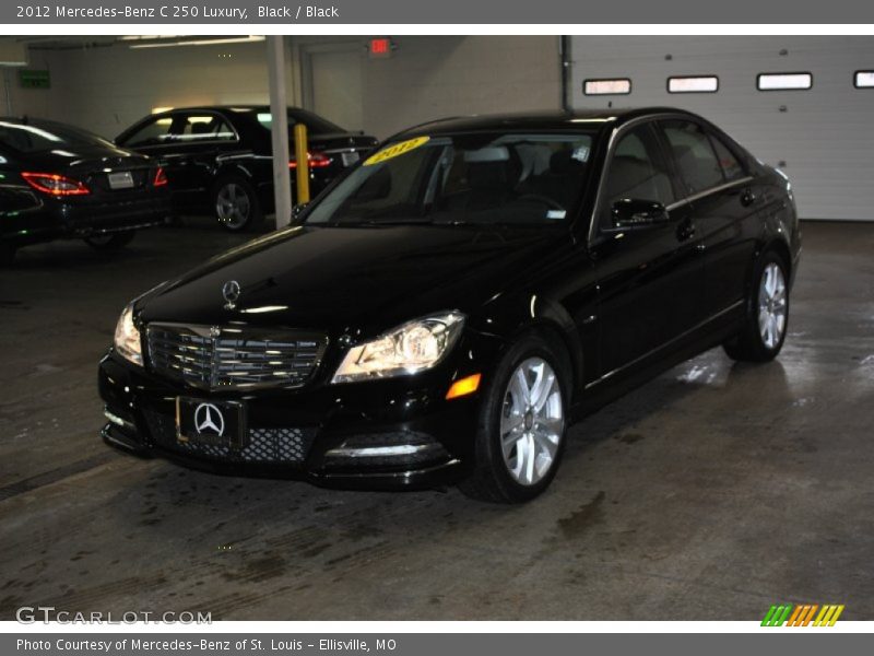 Black / Black 2012 Mercedes-Benz C 250 Luxury