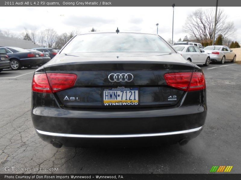 Oolong Grey Metallic / Black 2011 Audi A8 L 4.2 FSI quattro