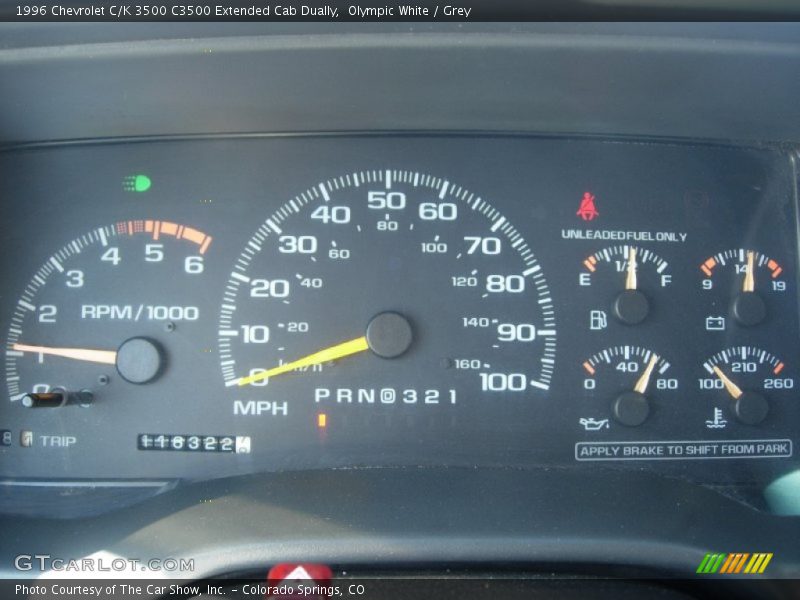 Olympic White / Grey 1996 Chevrolet C/K 3500 C3500 Extended Cab Dually