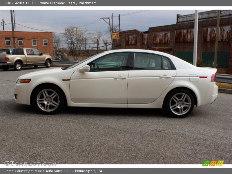 White Diamond Pearl / Parchment 2007 Acura TL 3.2