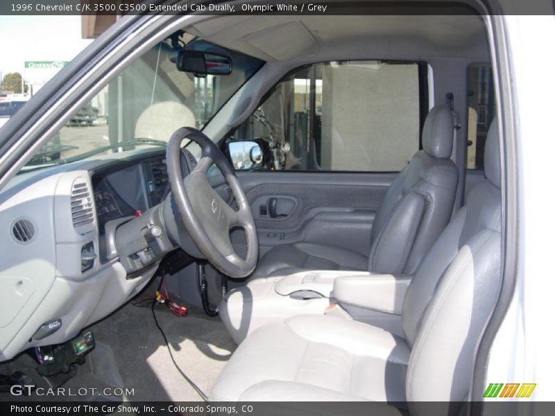 Olympic White / Grey 1996 Chevrolet C/K 3500 C3500 Extended Cab Dually