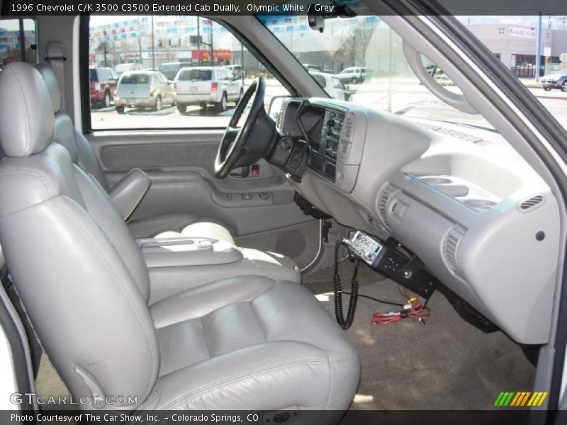 Olympic White / Grey 1996 Chevrolet C/K 3500 C3500 Extended Cab Dually