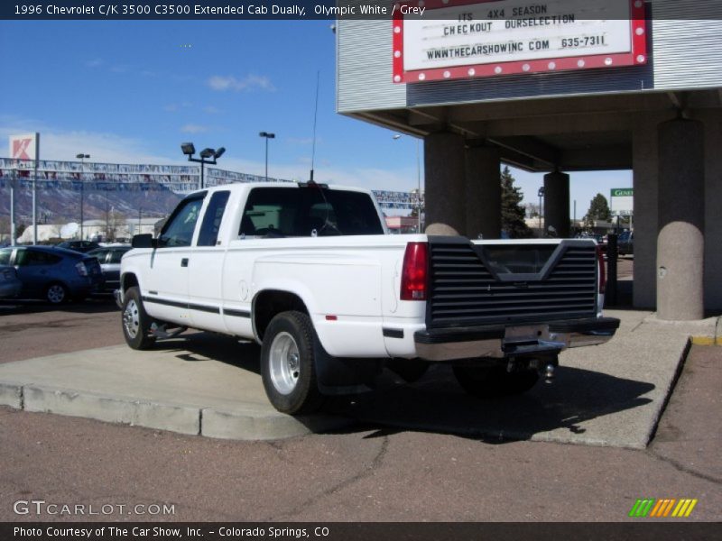 Olympic White / Grey 1996 Chevrolet C/K 3500 C3500 Extended Cab Dually