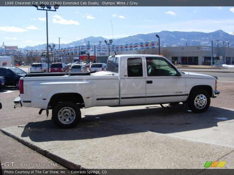 Olympic White / Grey 1996 Chevrolet C/K 3500 C3500 Extended Cab Dually