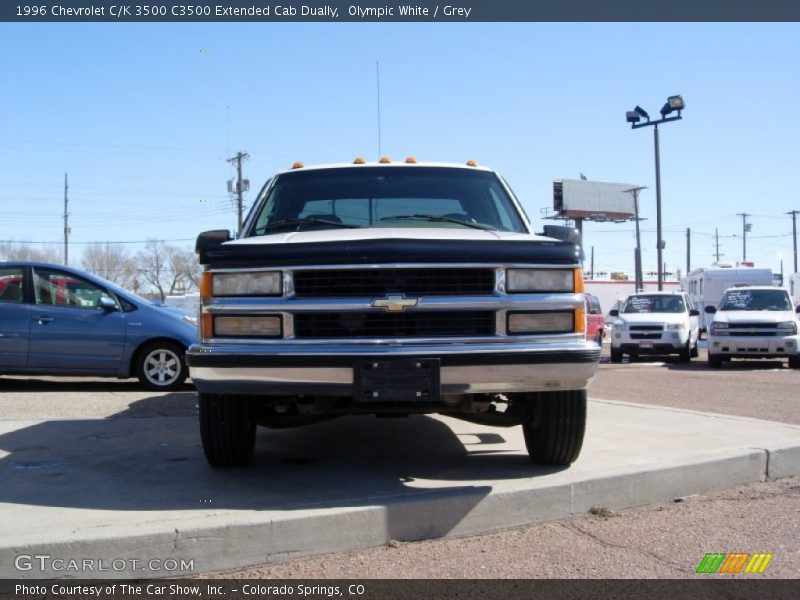 Olympic White / Grey 1996 Chevrolet C/K 3500 C3500 Extended Cab Dually