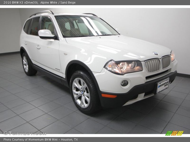 Alpine White / Sand Beige 2010 BMW X3 xDrive30i