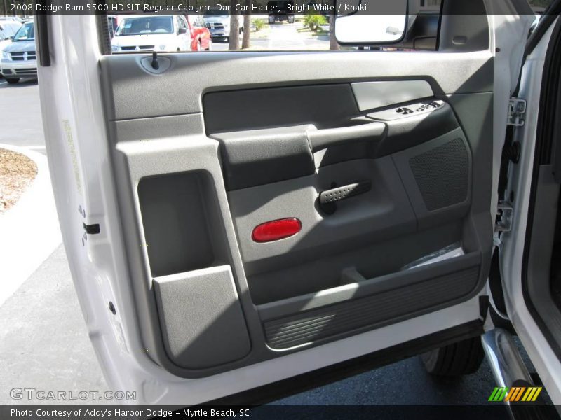 Bright White / Khaki 2008 Dodge Ram 5500 HD SLT Regular Cab Jerr-Dan Car Hauler