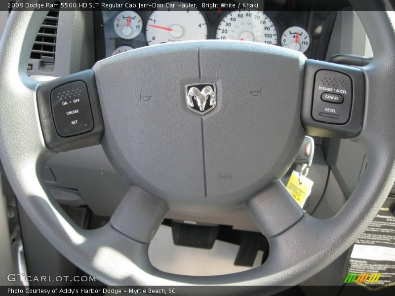Bright White / Khaki 2008 Dodge Ram 5500 HD SLT Regular Cab Jerr-Dan Car Hauler