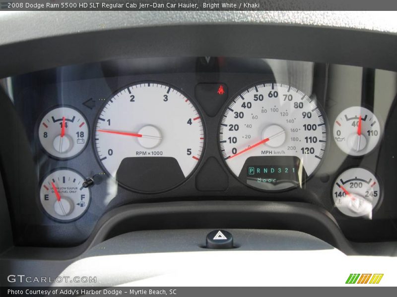 Bright White / Khaki 2008 Dodge Ram 5500 HD SLT Regular Cab Jerr-Dan Car Hauler