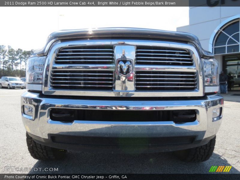 Bright White / Light Pebble Beige/Bark Brown 2011 Dodge Ram 2500 HD Laramie Crew Cab 4x4