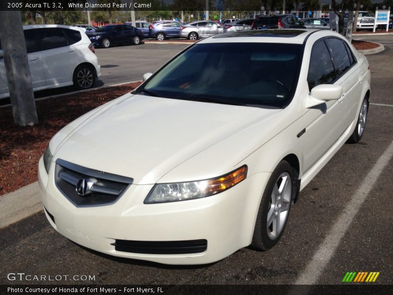 White Diamond Pearl / Camel 2005 Acura TL 3.2