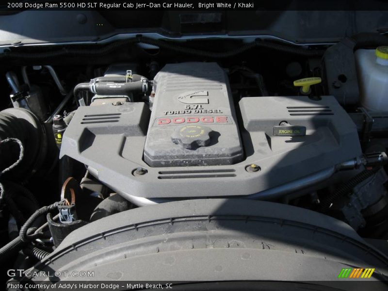 Bright White / Khaki 2008 Dodge Ram 5500 HD SLT Regular Cab Jerr-Dan Car Hauler