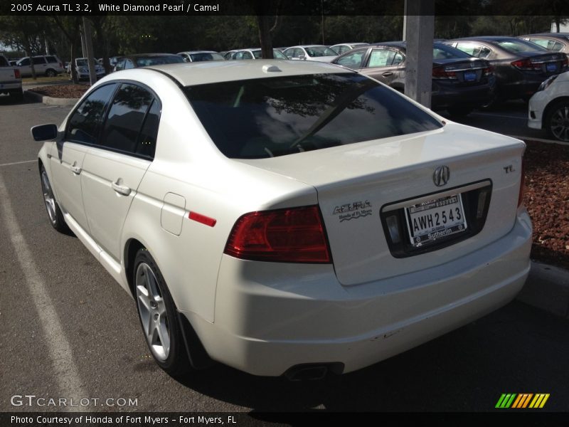 White Diamond Pearl / Camel 2005 Acura TL 3.2