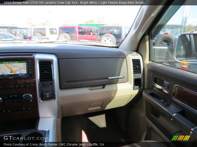 Bright White / Light Pebble Beige/Bark Brown 2011 Dodge Ram 2500 HD Laramie Crew Cab 4x4