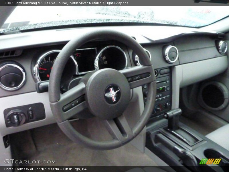 Satin Silver Metallic / Light Graphite 2007 Ford Mustang V6 Deluxe Coupe