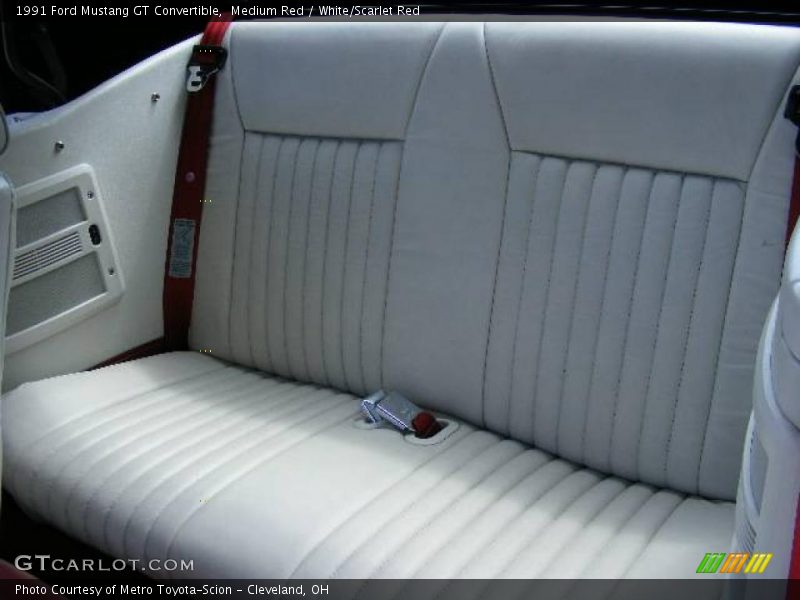 Medium Red / White/Scarlet Red 1991 Ford Mustang GT Convertible