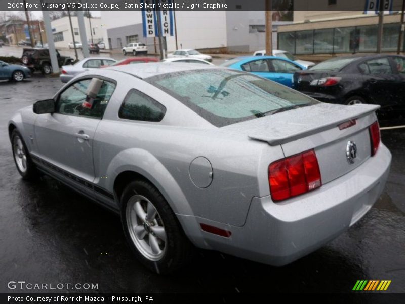 Satin Silver Metallic / Light Graphite 2007 Ford Mustang V6 Deluxe Coupe