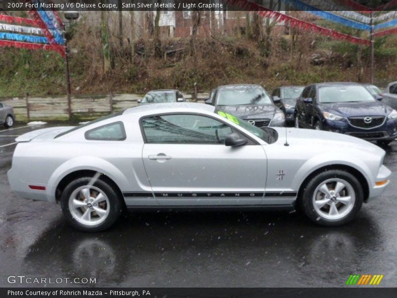 Satin Silver Metallic / Light Graphite 2007 Ford Mustang V6 Deluxe Coupe