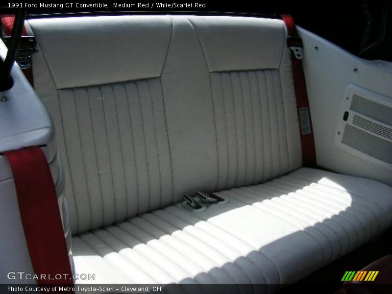 Medium Red / White/Scarlet Red 1991 Ford Mustang GT Convertible