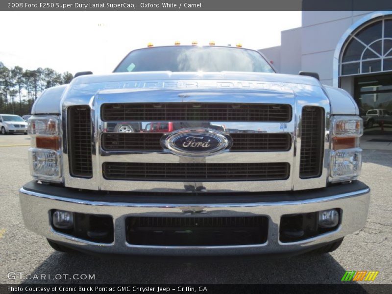 Oxford White / Camel 2008 Ford F250 Super Duty Lariat SuperCab