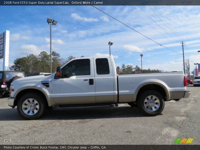 Oxford White / Camel 2008 Ford F250 Super Duty Lariat SuperCab