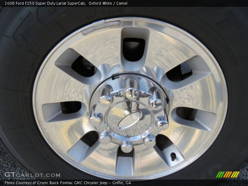 Oxford White / Camel 2008 Ford F250 Super Duty Lariat SuperCab