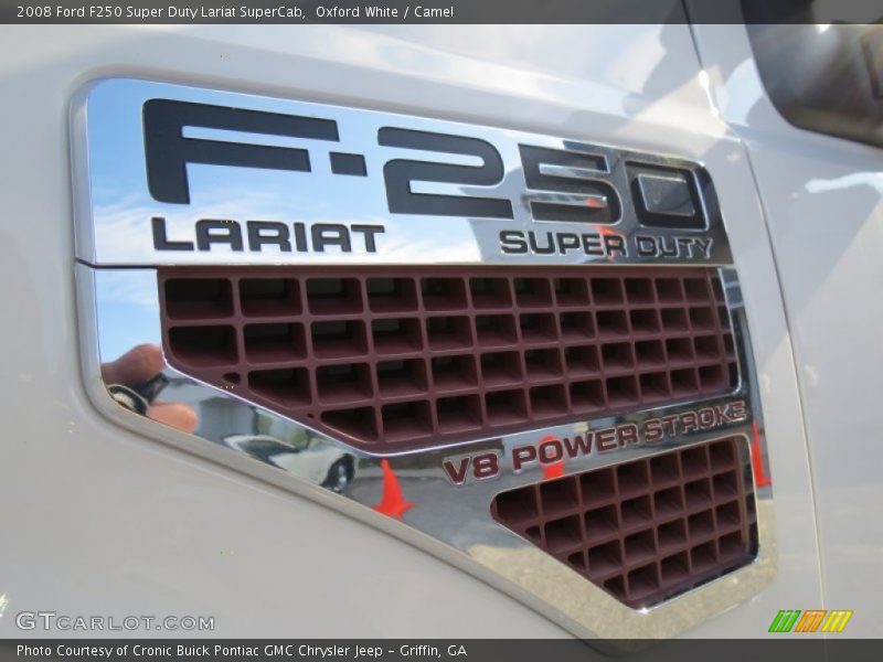 Oxford White / Camel 2008 Ford F250 Super Duty Lariat SuperCab