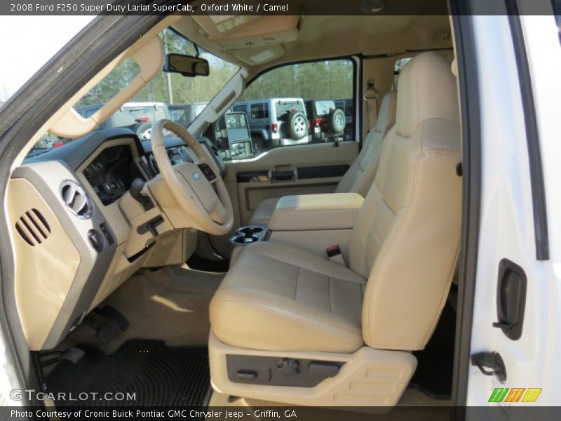 Oxford White / Camel 2008 Ford F250 Super Duty Lariat SuperCab