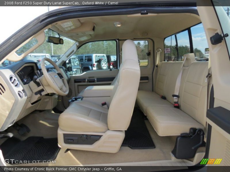 Oxford White / Camel 2008 Ford F250 Super Duty Lariat SuperCab