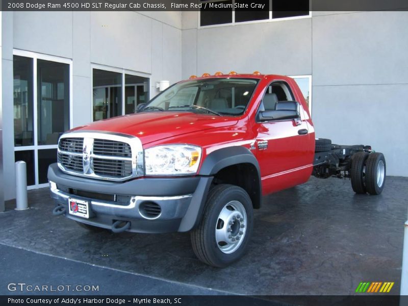 Flame Red / Medium Slate Gray 2008 Dodge Ram 4500 HD SLT Regular Cab Chassis
