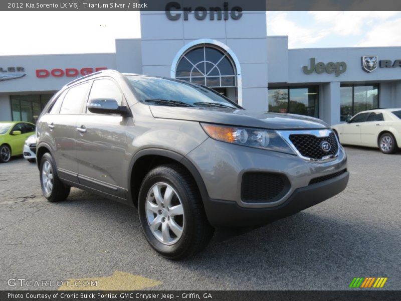 Titanium Silver / Black 2012 Kia Sorento LX V6