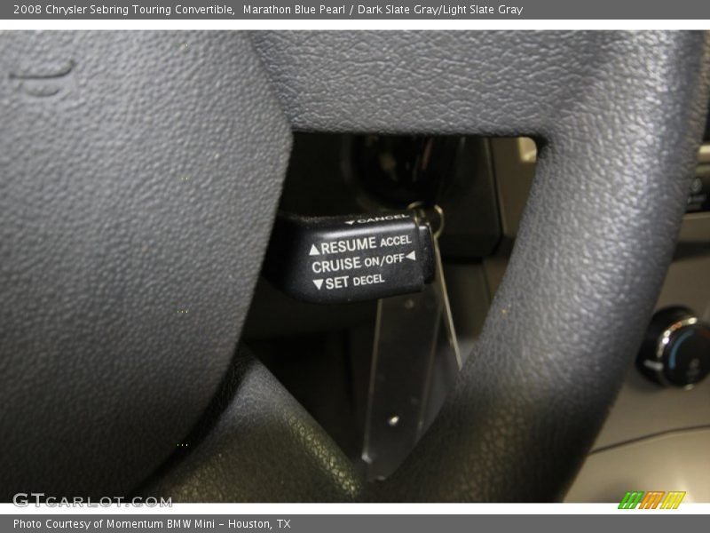 Marathon Blue Pearl / Dark Slate Gray/Light Slate Gray 2008 Chrysler Sebring Touring Convertible